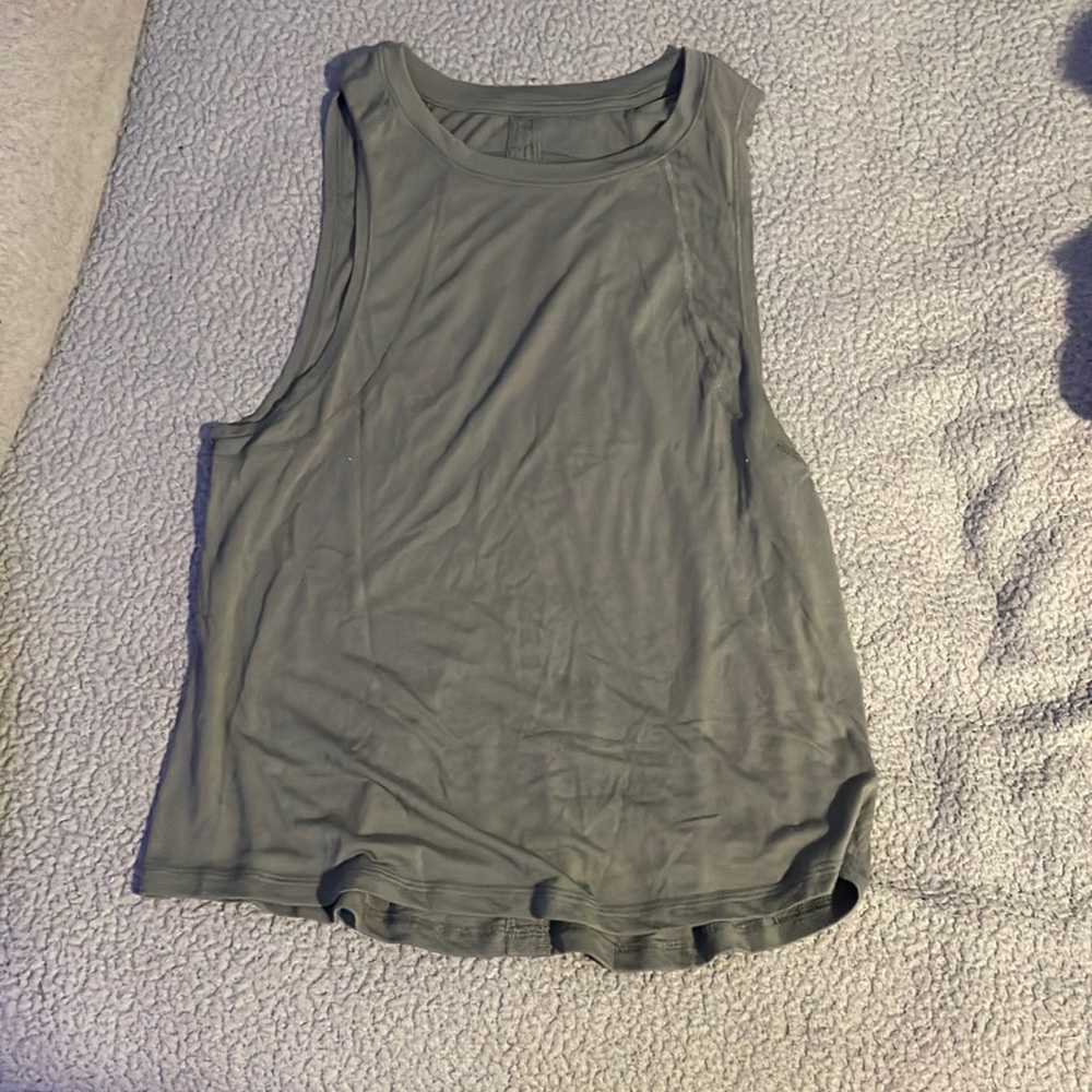 Army green work out tank